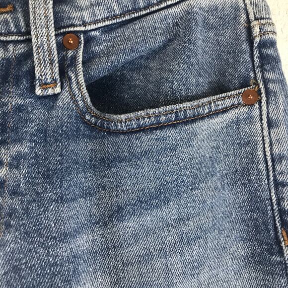 Madewell The Petite Girljean in Berryton Wash Distressed High Rise Jeans 25P - Picture 9 of 14